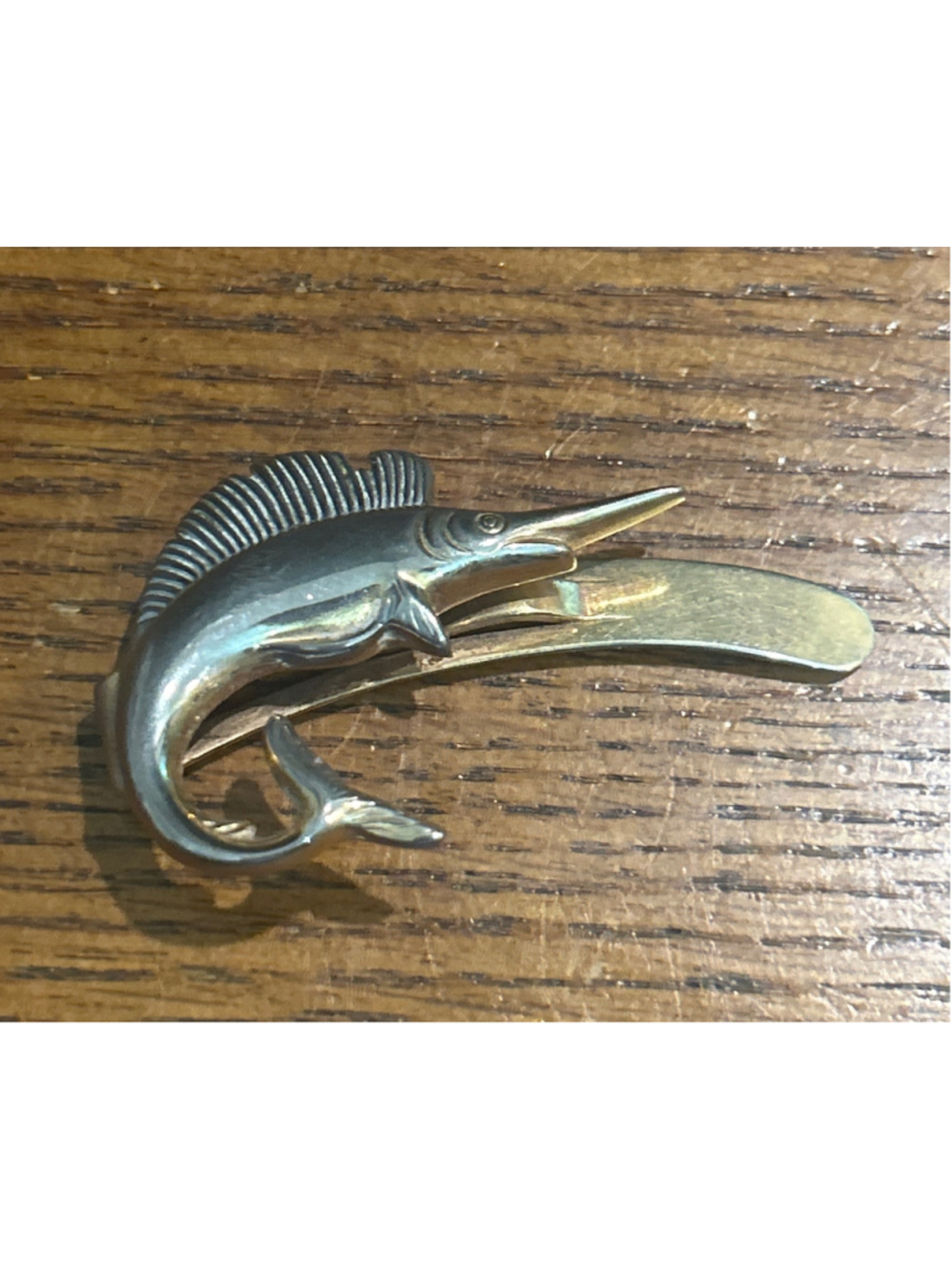 Men's vintage Swank sailfish tie clip